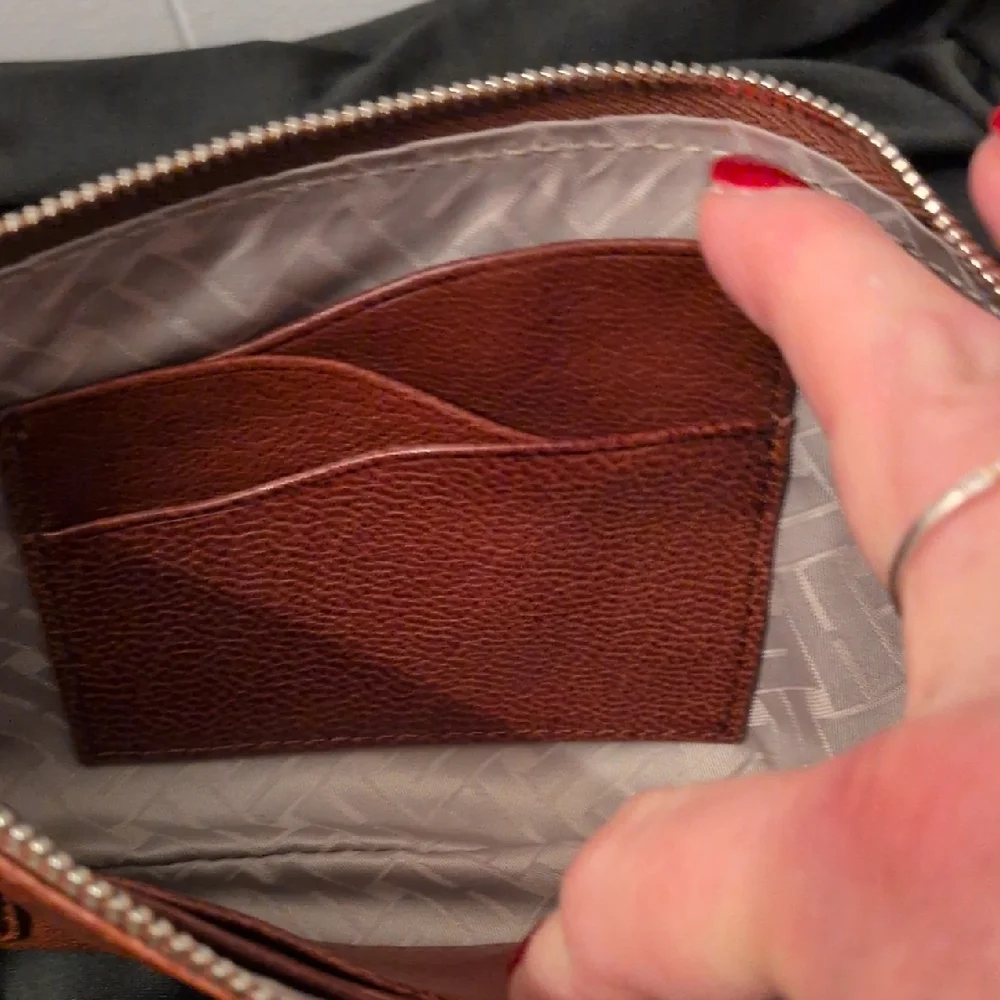 Vintage Cole Haan Brown Leather Wristlet Clutch